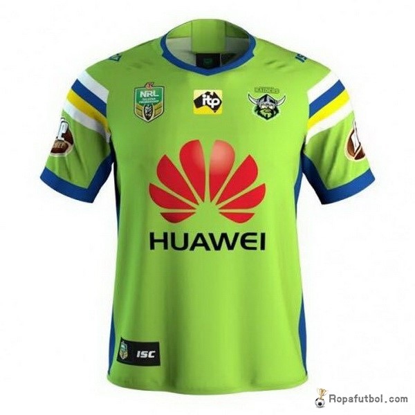 Camiseta Rugby Canberra Raiders Replica Primera Ropa 2018 Verde